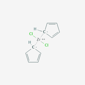 molecular formula C10H10Cl2Zr-6 B073423 Bis-pi-cyclopentadienyldichlorozirconium CAS No. 1291-32-3