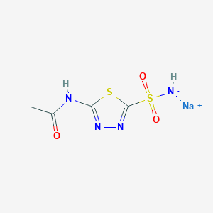 molecular formula C4H5N4NaO3S2 B073424 乙酰唑胺钠 CAS No. 1424-27-7