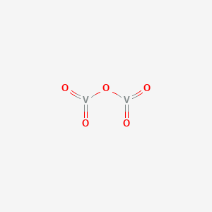 molecular formula V2O5<br>O5V2 B073426 Vanadium(V) oxide CAS No. 1314-62-1