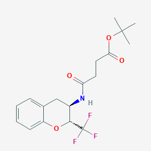molecular formula C18H22F3NO4 B7342755 tert-butyl 4-oxo-4-[[(2R,3R)-2-(trifluoromethyl)-3,4-dihydro-2H-chromen-3-yl]amino]butanoate 