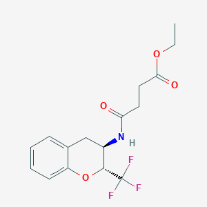 molecular formula C16H18F3NO4 B7342760 ethyl 4-oxo-4-[[(2R,3R)-2-(trifluoromethyl)-3,4-dihydro-2H-chromen-3-yl]amino]butanoate 