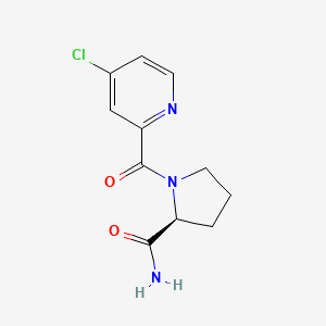 molecular formula C11H12ClN3O2 B7342837 (2S)-1-(4-chloropyridine-2-carbonyl)pyrrolidine-2-carboxamide 