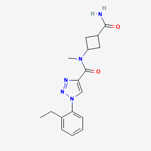 molecular formula C17H21N5O2 B7342974 N-(3-carbamoylcyclobutyl)-1-(2-ethylphenyl)-N-methyltriazole-4-carboxamide 