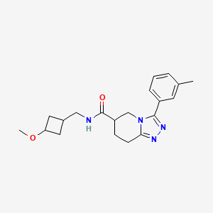 molecular formula C20H26N4O2 B7343100 N-[(3-methoxycyclobutyl)methyl]-3-(3-methylphenyl)-5,6,7,8-tetrahydro-[1,2,4]triazolo[4,3-a]pyridine-6-carboxamide 