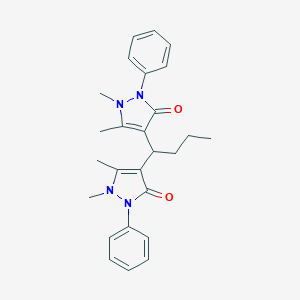 3h-Pyrazol-3-one, 4,4'-butylidenebis[1,2-dihydro-1,5-dimethyl-2-phenyl-