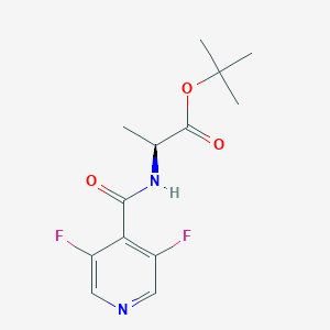 molecular formula C13H16F2N2O3 B7343603 tert-butyl (2S)-2-[(3,5-difluoropyridine-4-carbonyl)amino]propanoate 