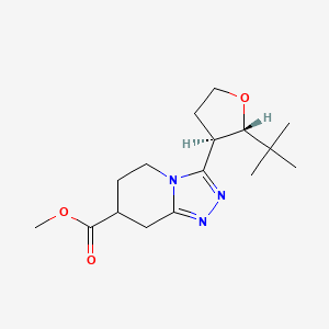 molecular formula C16H25N3O3 B7343776 methyl 3-[(2S,3R)-2-tert-butyloxolan-3-yl]-5,6,7,8-tetrahydro-[1,2,4]triazolo[4,3-a]pyridine-7-carboxylate 