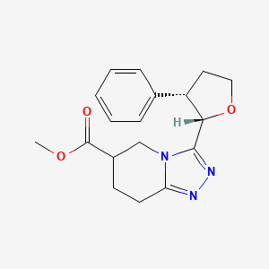 molecular formula C18H21N3O3 B7343781 methyl 3-[(2S,3S)-3-phenyloxolan-2-yl]-5,6,7,8-tetrahydro-[1,2,4]triazolo[4,3-a]pyridine-6-carboxylate 