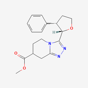 molecular formula C18H21N3O3 B7343783 methyl 3-[(2S,3S)-3-phenyloxolan-2-yl]-5,6,7,8-tetrahydro-[1,2,4]triazolo[4,3-a]pyridine-7-carboxylate 