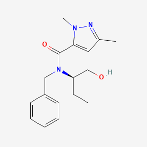 molecular formula C17H23N3O2 B7344044 N-benzyl-N-[(2R)-1-hydroxybutan-2-yl]-2,5-dimethylpyrazole-3-carboxamide 