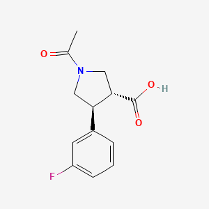 molecular formula C13H14FNO3 B7344161 rac-(3R,4S)-1-acetyl-4-(3-fluorophenyl)pyrrolidine-3-carboxylic acid 