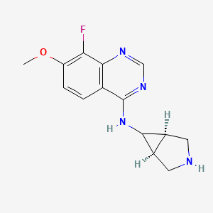 molecular formula C14H15FN4O B7344201 N-[(1S,5R)-3-azabicyclo[3.1.0]hexan-6-yl]-8-fluoro-7-methoxyquinazolin-4-amine 