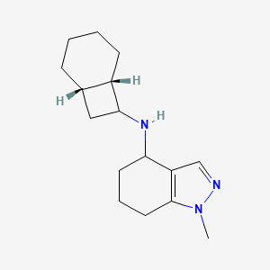 molecular formula C16H25N3 B7344385 N-[(1S,6S)-7-bicyclo[4.2.0]octanyl]-1-methyl-4,5,6,7-tetrahydroindazol-4-amine 