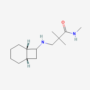molecular formula C14H26N2O B7344405 3-[[(1S,6S)-7-bicyclo[4.2.0]octanyl]amino]-N,2,2-trimethylpropanamide 