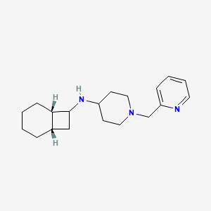 molecular formula C19H29N3 B7344414 N-[(1S,6S)-7-bicyclo[4.2.0]octanyl]-1-(pyridin-2-ylmethyl)piperidin-4-amine 