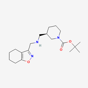 molecular formula C19H31N3O3 B7344434 tert-butyl (3R)-3-[(4,5,6,7-tetrahydro-1,2-benzoxazol-3-ylmethylamino)methyl]piperidine-1-carboxylate 