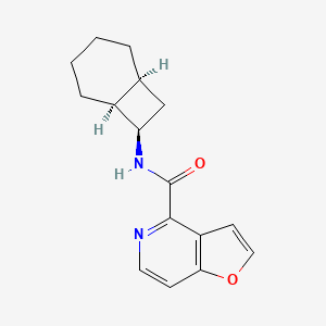 molecular formula C16H18N2O2 B7344620 N-[(1S,6S,7R)-7-bicyclo[4.2.0]octanyl]furo[3,2-c]pyridine-4-carboxamide 