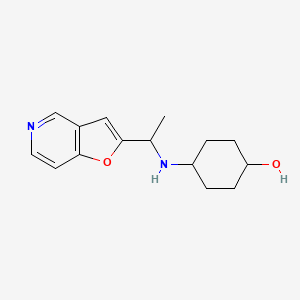 molecular formula C15H20N2O2 B7344634 4-(1-Furo[3,2-c]pyridin-2-ylethylamino)cyclohexan-1-ol 