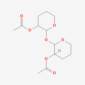molecular formula C14H22O7 B073447 [2-(3-Acetyloxyoxan-2-yl)oxyoxan-3-yl] acetate CAS No. 1230-36-0