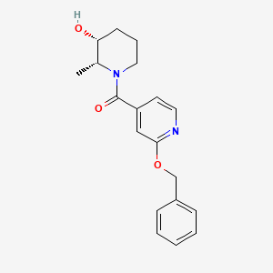 molecular formula C19H22N2O3 B7344711 [(2R,3R)-3-hydroxy-2-methylpiperidin-1-yl]-(2-phenylmethoxypyridin-4-yl)methanone 