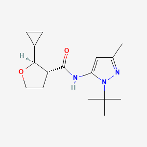 molecular formula C16H25N3O2 B7344982 (2S,3R)-N-(2-tert-butyl-5-methylpyrazol-3-yl)-2-cyclopropyloxolane-3-carboxamide 