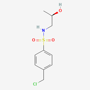 molecular formula C10H14ClNO3S B7345002 4-(chloromethyl)-N-[(2R)-2-hydroxypropyl]benzenesulfonamide 