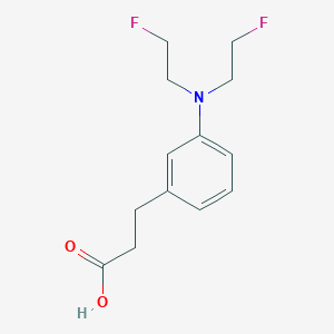 molecular formula C13H17F2NO2 B073451 3-[3-(bis(2-fluoroethyl)amino)phenyl]propanoic acid CAS No. 1148-78-3