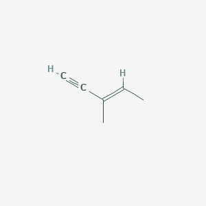 molecular formula C6H8 B073469 3-Methylpent-3-en-1-yne CAS No. 1574-33-0