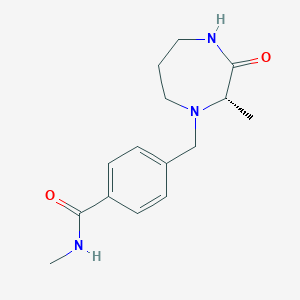 molecular formula C15H21N3O2 B7347178 N-methyl-4-[[(2S)-2-methyl-3-oxo-1,4-diazepan-1-yl]methyl]benzamide 