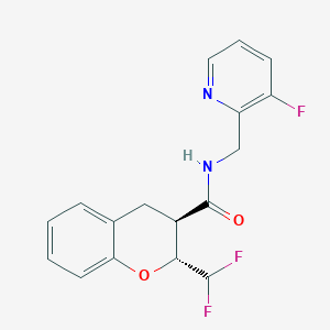 molecular formula C17H15F3N2O2 B7347266 (2R,3R)-2-(difluoromethyl)-N-[(3-fluoropyridin-2-yl)methyl]-3,4-dihydro-2H-chromene-3-carboxamide 