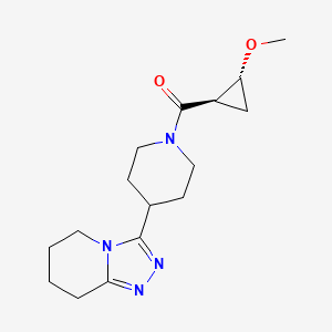 molecular formula C16H24N4O2 B7347385 [(1R,2R)-2-methoxycyclopropyl]-[4-(5,6,7,8-tetrahydro-[1,2,4]triazolo[4,3-a]pyridin-3-yl)piperidin-1-yl]methanone 