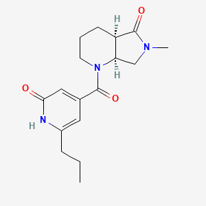 molecular formula C17H23N3O3 B7347575 (4aR,7aS)-6-methyl-1-(2-oxo-6-propyl-1H-pyridine-4-carbonyl)-2,3,4,4a,7,7a-hexahydropyrrolo[3,4-b]pyridin-5-one 