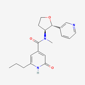molecular formula C19H23N3O3 B7347594 N-methyl-2-oxo-6-propyl-N-[(2R,3S)-2-pyridin-3-yloxolan-3-yl]-1H-pyridine-4-carboxamide 