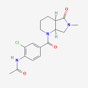 molecular formula C17H20ClN3O3 B7347601 N-[4-[(4aR,7aS)-6-methyl-5-oxo-2,3,4,4a,7,7a-hexahydropyrrolo[3,4-b]pyridine-1-carbonyl]-2-chlorophenyl]acetamide 