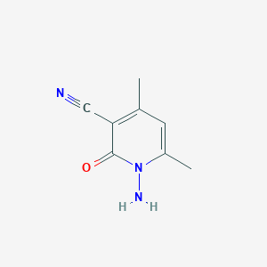 molecular formula C8H9N3O B073477 1-Amino-4,6-dimethyl-2-oxo-1,2-dihydropyridine-3-carbonitrile CAS No. 1562-12-5