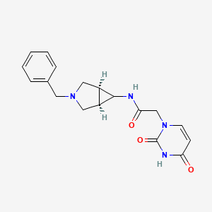 molecular formula C18H20N4O3 B7347726 N-[(1S,5R)-3-benzyl-3-azabicyclo[3.1.0]hexan-6-yl]-2-(2,4-dioxopyrimidin-1-yl)acetamide 