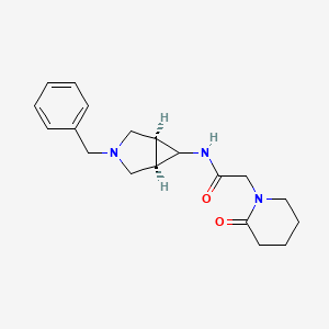 molecular formula C19H25N3O2 B7347729 N-[(1S,5R)-3-benzyl-3-azabicyclo[3.1.0]hexan-6-yl]-2-(2-oxopiperidin-1-yl)acetamide 