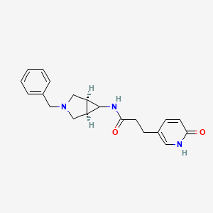 molecular formula C20H23N3O2 B7347756 N-[(1S,5R)-3-benzyl-3-azabicyclo[3.1.0]hexan-6-yl]-3-(6-oxo-1H-pyridin-3-yl)propanamide 