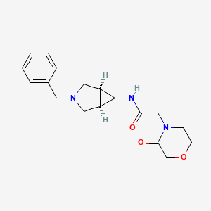 molecular formula C18H23N3O3 B7347781 N-[(1S,5R)-3-benzyl-3-azabicyclo[3.1.0]hexan-6-yl]-2-(3-oxomorpholin-4-yl)acetamide 
