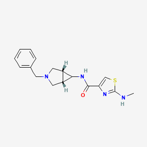 molecular formula C17H20N4OS B7347804 N-[(1S,5R)-3-benzyl-3-azabicyclo[3.1.0]hexan-6-yl]-2-(methylamino)-1,3-thiazole-4-carboxamide 