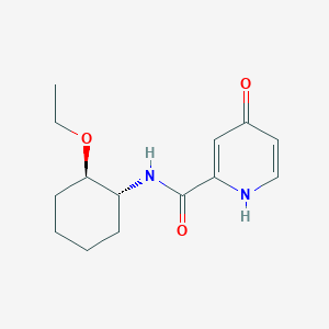 molecular formula C14H20N2O3 B7347907 N-[(1R,2R)-2-ethoxycyclohexyl]-4-oxo-1H-pyridine-2-carboxamide 