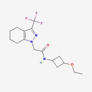 molecular formula C16H22F3N3O2 B7347961 N-(3-ethoxycyclobutyl)-2-[3-(trifluoromethyl)-4,5,6,7-tetrahydroindazol-1-yl]acetamide 