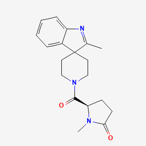 molecular formula C19H23N3O2 B7348178 (5R)-1-methyl-5-(2-methylspiro[indole-3,4'-piperidine]-1'-carbonyl)pyrrolidin-2-one 