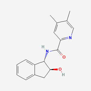 molecular formula C17H18N2O2 B7348218 N-[(1S,2S)-2-hydroxy-2,3-dihydro-1H-inden-1-yl]-4,5-dimethylpyridine-2-carboxamide 