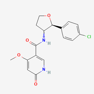 molecular formula C17H17ClN2O4 B7348506 N-[(2S,3R)-2-(4-chlorophenyl)oxolan-3-yl]-4-methoxy-6-oxo-1H-pyridine-3-carboxamide 