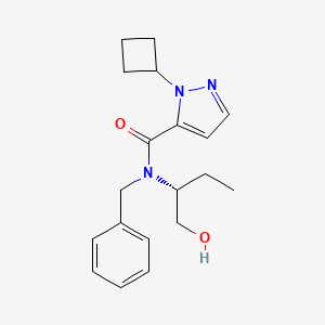 molecular formula C19H25N3O2 B7348566 N-benzyl-2-cyclobutyl-N-[(2R)-1-hydroxybutan-2-yl]pyrazole-3-carboxamide 