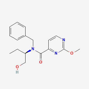 molecular formula C17H21N3O3 B7348569 N-benzyl-N-[(2R)-1-hydroxybutan-2-yl]-2-methoxypyrimidine-4-carboxamide 