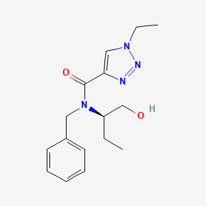 molecular formula C16H22N4O2 B7348586 N-benzyl-1-ethyl-N-[(2R)-1-hydroxybutan-2-yl]triazole-4-carboxamide 