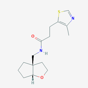 molecular formula C15H22N2O2S B7348739 N-[[(3aR,6aR)-2,3,4,5,6,6a-hexahydrocyclopenta[b]furan-3a-yl]methyl]-3-(4-methyl-1,3-thiazol-5-yl)propanamide 