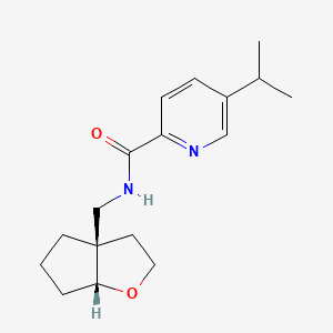molecular formula C17H24N2O2 B7348779 N-[[(3aR,6aR)-2,3,4,5,6,6a-hexahydrocyclopenta[b]furan-3a-yl]methyl]-5-propan-2-ylpyridine-2-carboxamide 